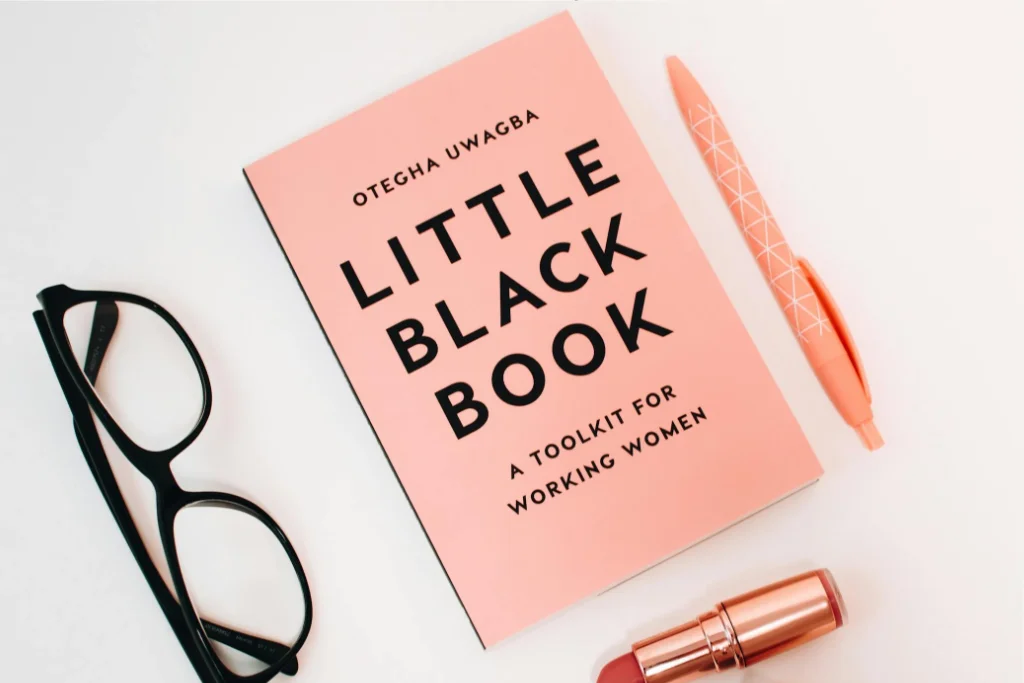 Notebook and glasses